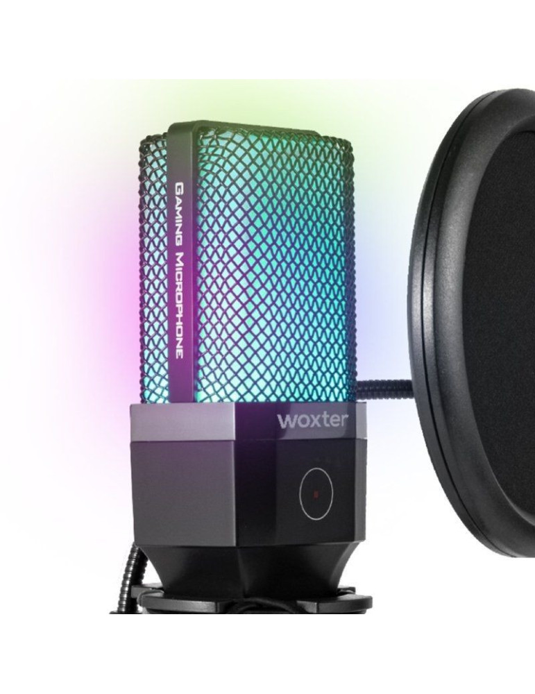 Micrófono Woxter Mic Studio 65 RGB/ USB 2.0