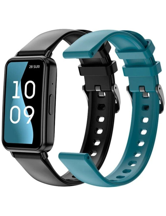 Smartwatch SPC Duo Fit/ Notificaciones/ Frecuencia Cardíaca/ Negro Oscuro