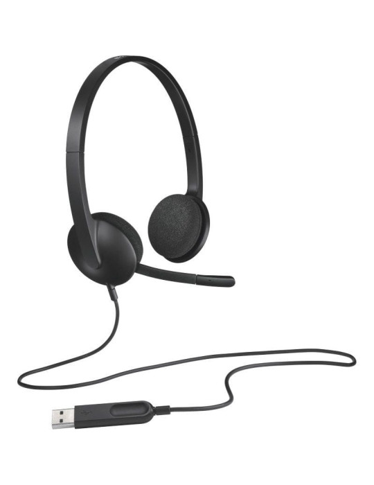 Auriculares Logitech H340/ con Micrófono/ USB/ Negros