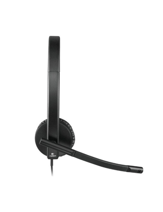 Auricular Logitech H570E/ con Micrófono/ USB/ Negro