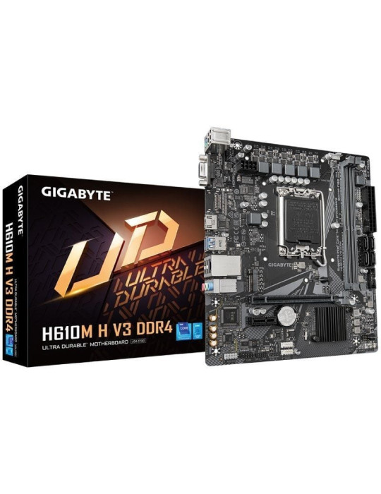Placa Base Gigabyte H610M H V3 DDR4 Socket 1700/ DDR4/ PCIe 4.0/ Micro ATX