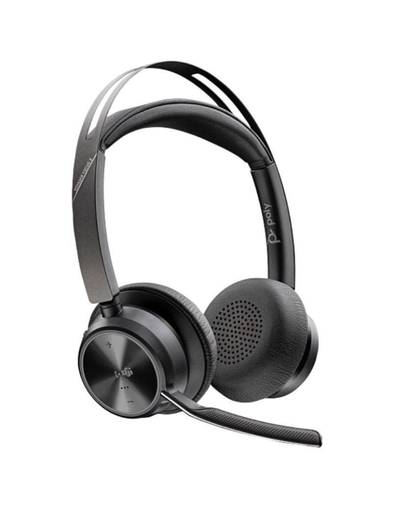 Auriculares Inalámbricos Poly Voyager Focus 2 para Microsoft Teams + Adaptador USB-C-A + Soporte de Carga/ con Micrófono/ Blueto