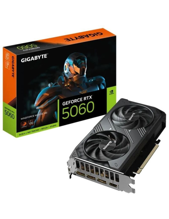 Tarjeta Gráfica Gigabyte GeForce RTX 5060 WindForce Max OC/ 8GB GDDR7