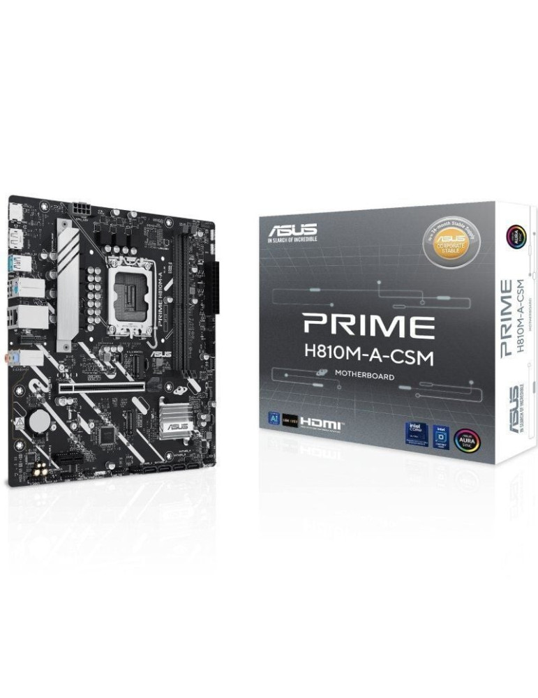 Placa Base Asus Prime H810M-A-CSM Socket 1851/ DDR5/ PCIe 4.0/ Micro ATX