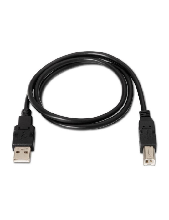 Cable USB 2.0 Impresora Aisens A101-0006/ USB Tipo-B Macho - USB Macho/ 1.8m/ Negro