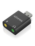 Tarjeta de Sonido Aisens A106-0768/ USB Macho - 2x Jack 3.5 Hembra