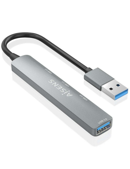 Hub USB 3.0 Aisens A106-0859/ 4xUSB/ Gris