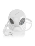 Regleta con Interruptor Aisens ASPS-2A2C04-W/ 3 Tomas de Corriente/ 2 USB Tipo-C/ 2 USB/ Cable 1.4m/ Blanco