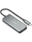 Hub USB Tipo-C Aisens A109-0946/ 2xUSB/ 2xUSB Tipo-C/ 1xUSB Tipo-C PD/ Gris