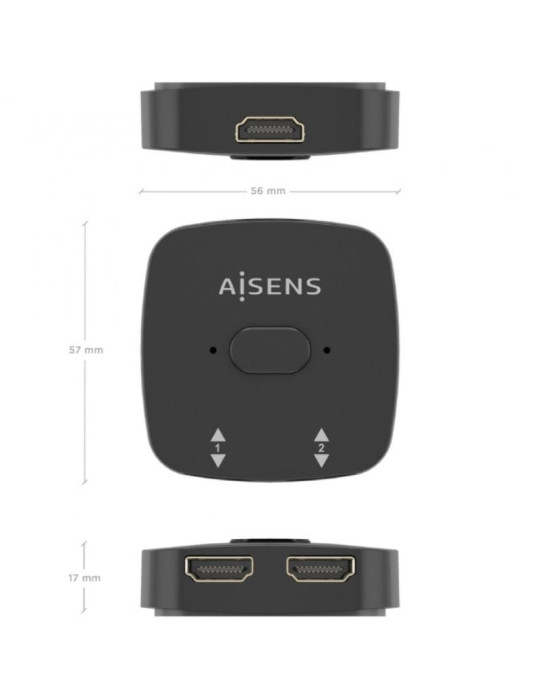 Switch Conmutador 4K HDMI 2.0 Bidireccional Aisens A123-0948 HDMI Hembra - 3x HDMI Hembra