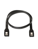 Cable SATA III Aisens A130-0157/ SATA Hembra - SATA Hembra/ Hasta 0.1W/ 768Mbps/ 50cm/ Negro