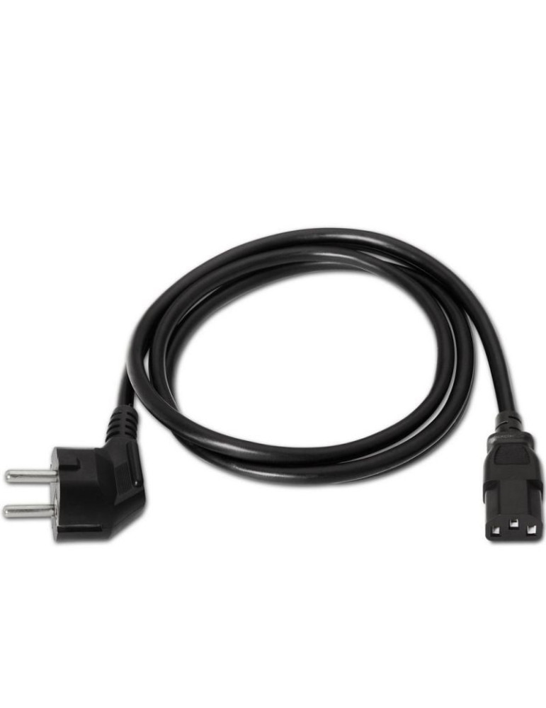 Cable Alimentación Aisens A132-0167/ CEE(7-7) Macho - C13 Hembra/ Hasta 1500W/ 1.5m/ Negro