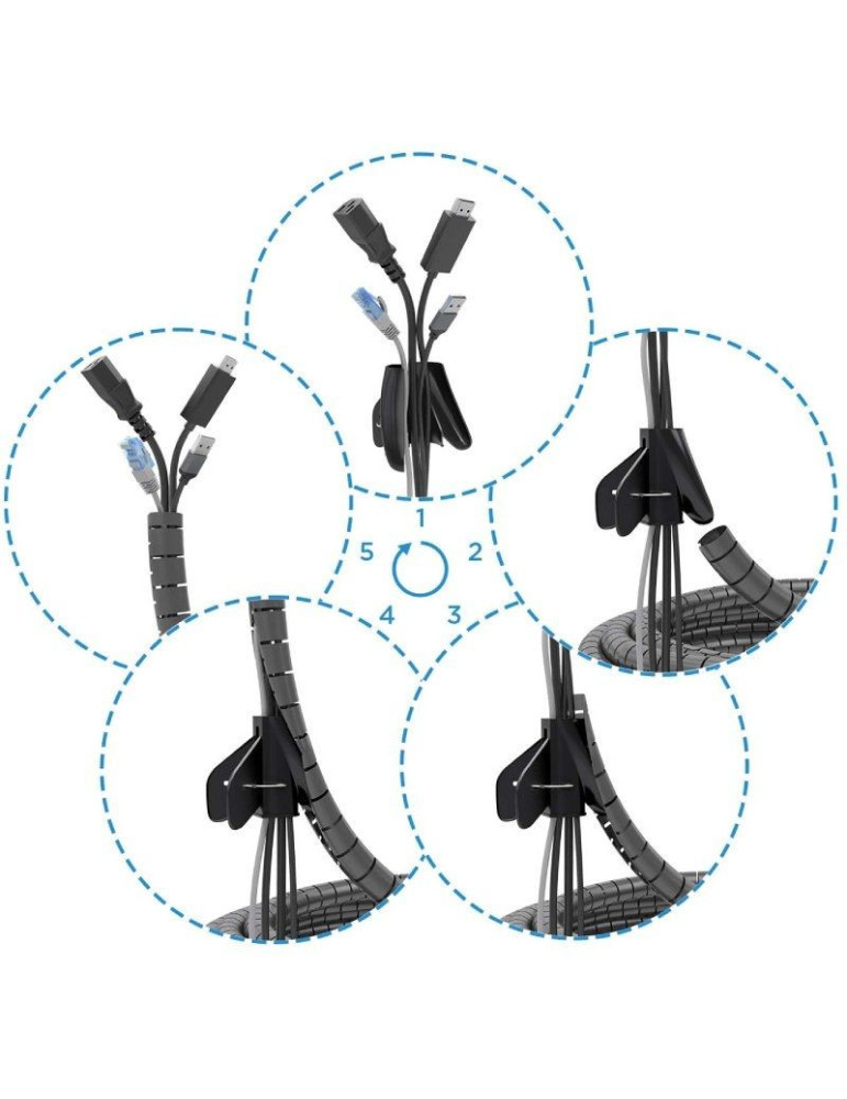 Organizador de Cables en Espiral Aisens A151-0899/ 6m