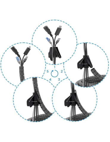 Organizador de Cables en Espiral Aisens A151-0900/ 10m 2