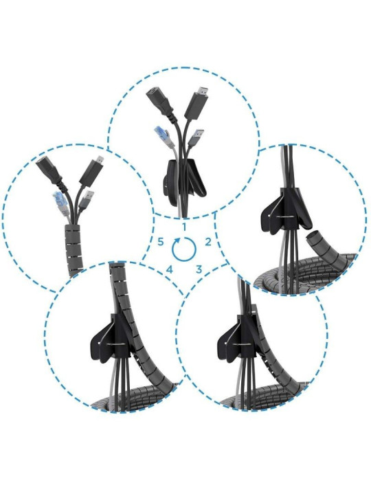 Organizador de Cables en Espiral Aisens A151-0900/ 10m