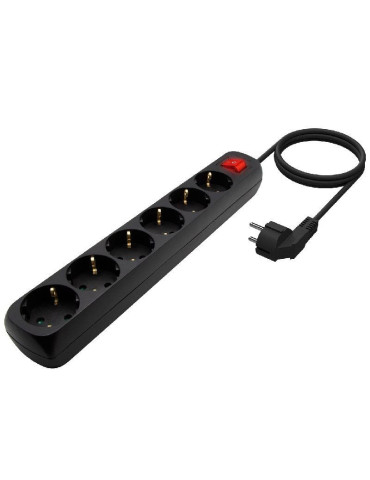 Regleta con Interruptor Aisens A154-0536/ 6 Tomas de Corriente/ Cable 1.4m/ Negro 2