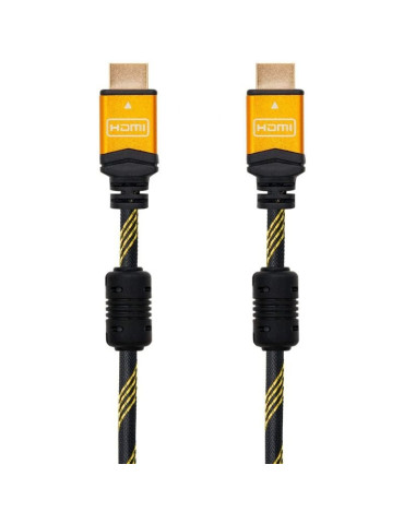 Cable HDMI 2.0 4K Nanocable 10.15.1602/ HDMI Macho - HDMI Macho/ 1.5m/ Negro/ Naranja 2