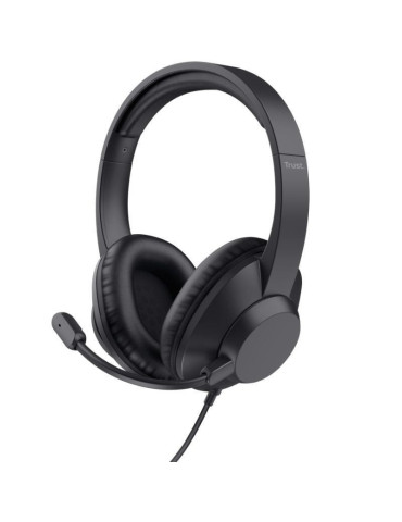 Auriculares Trust Ayda Max/ con Micrófono/ Jack 3.5/ Negros