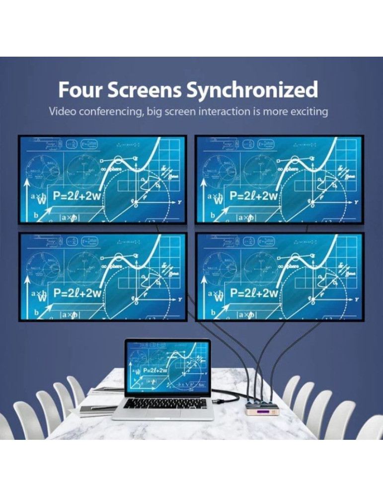 Duplicador HDMI Vention ACCG0-EU/ 4x HDMI Hembra - HDMI Macho