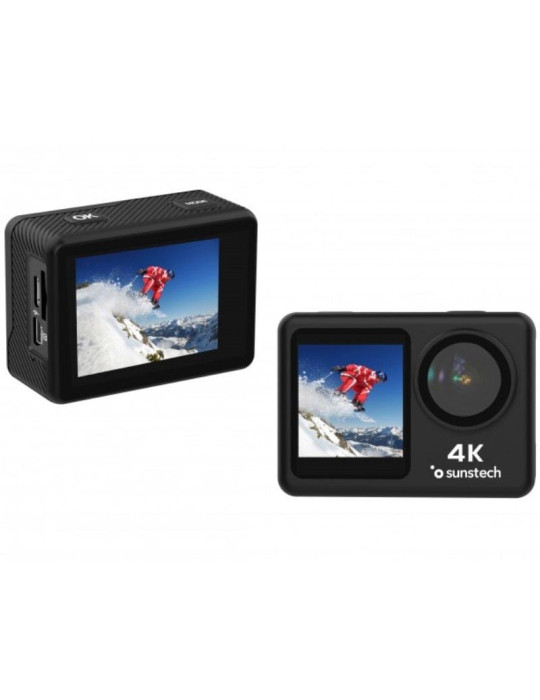 Cámara Digital Deportiva Sunstech Adventure 4K/ 16MP/ Ángulo de visión 170 / Negra