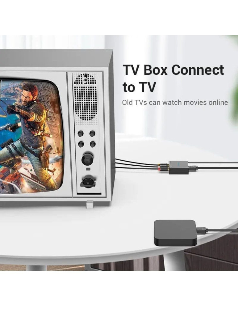 Convertidor HDMI a RCA Vention AEEB0/ HDMI Hembra - RCA Hembra - MiniUSB Hembra