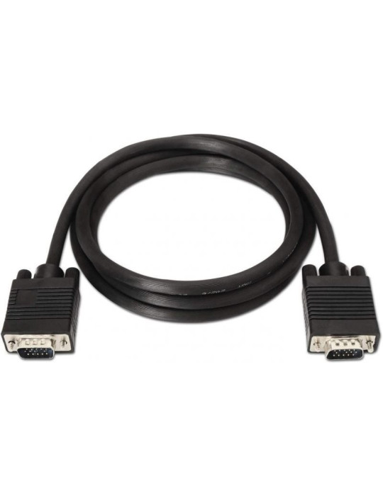 Cable SVGA Aisens A113-0068/ VGA Macho - VGA Macho/ Hasta 3W/ 10Mbps/ 1.8m/ Negro