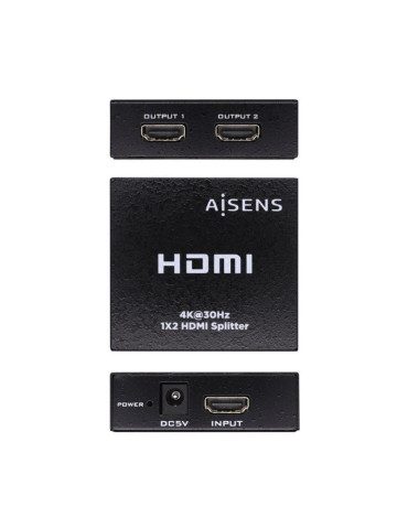 Duplicador HDMI Aisens A123-0506/ 2x HDMI Hembra/ HDMI Macho - USB Hembra 2