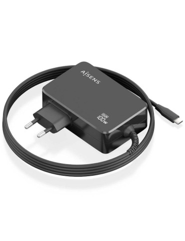 Cargador de Portátil GaN Aisens ASCH-1PD100WL50-BK USB Tipo-C/ 100W/ Automático/ Voltaje 5-20V