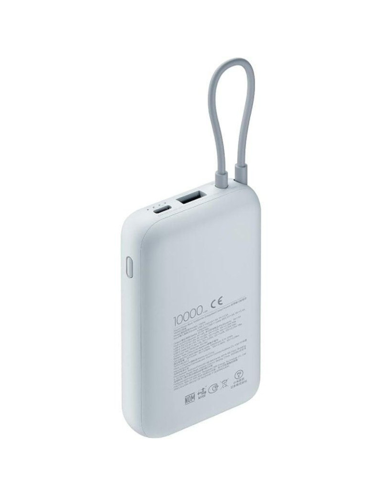 Powerbank 10000mAh Xiaomi Power Bank Integrated Cable/ 22.5W/ Azul/ Incluye Cable USB Tipo-C
