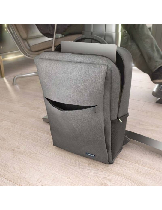 Mochila Aisens ASBG-BP081-GR para Portátiles hasta 17"/ Gris