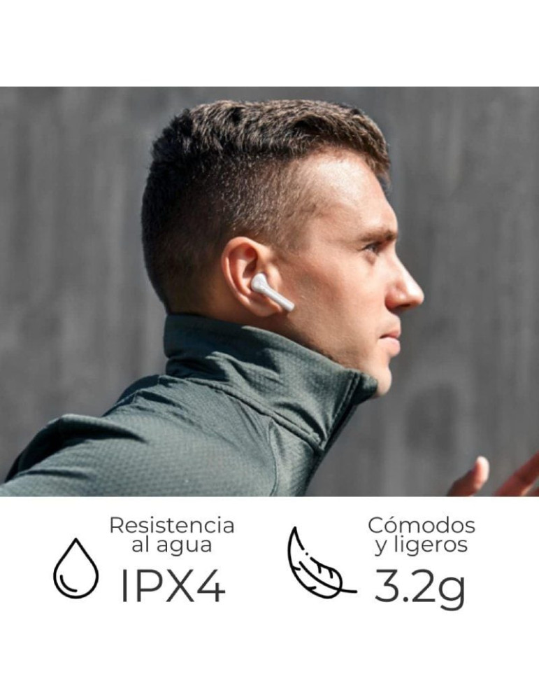 Auriculares Bluetooth ZTE Buds 2 con estuche de carga/ Autonomía 5h/ Negros