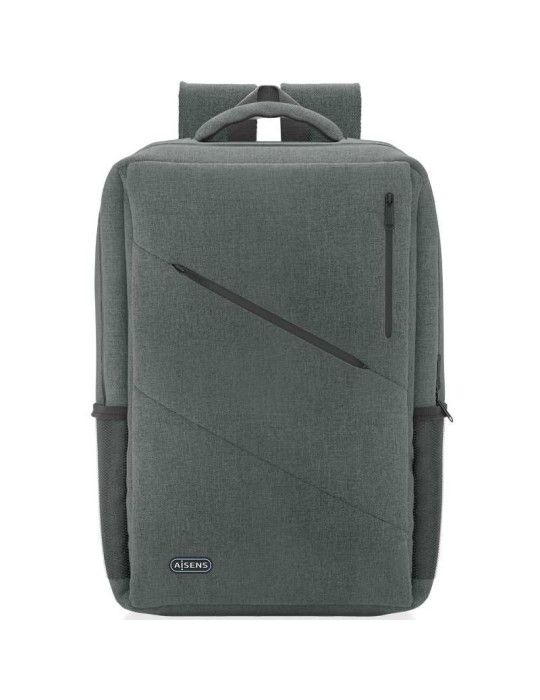 Mochila Aisens Urbana y de Oficina ASBG-BP085-GR para Portátiles hasta 15.6"/ Gris