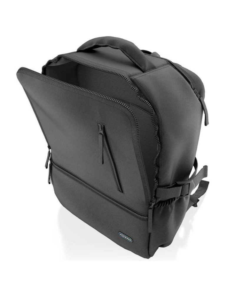 Mochila Aisens ASBG-BP086-BK para Portátiles hasta 15.6"/ Impermeable/ Negro