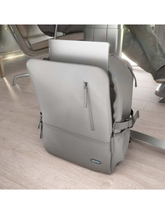Mochila Aisens ASBG-BP087-GR para Portátiles hasta 15.6"/ Impermeable/ Gris