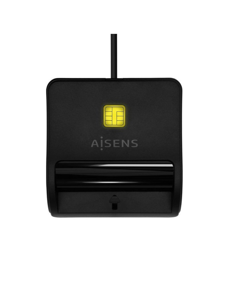 Lector de DNI USB Tipo-C Aisens ASCR-SN03C-BK/ USB Tipo-C/ Negro