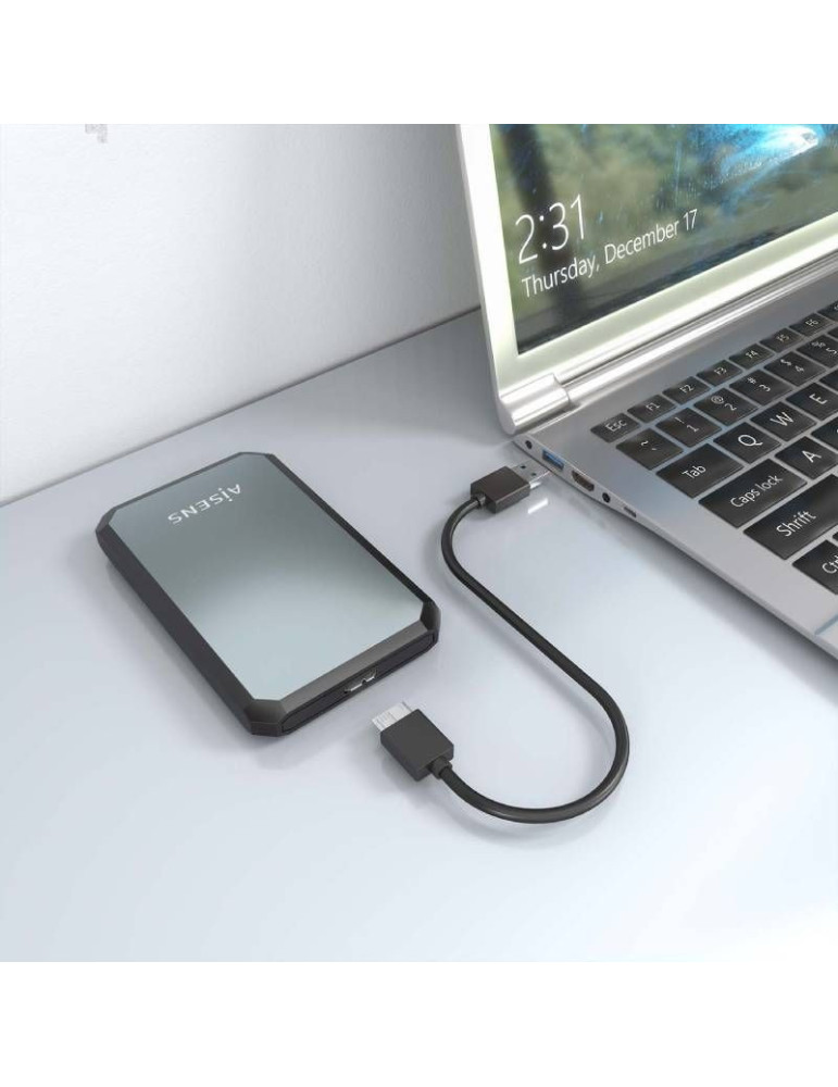 Caja Externa para Disco Duro de 2.5" Aisens ASE-2529B/ USB 3.1/ Sin tornillos