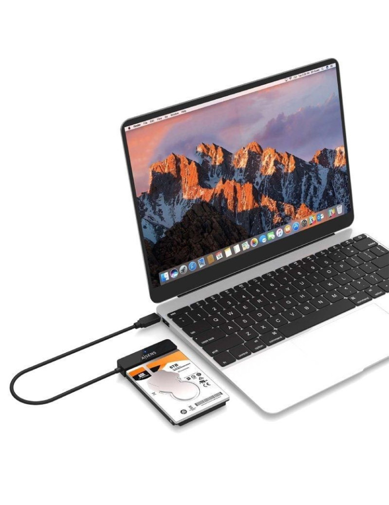 Adaptador para Discos Duros 2.5" Aisens ASE-25C04B/ USB Tipo-C 3.1 Macho - SATA