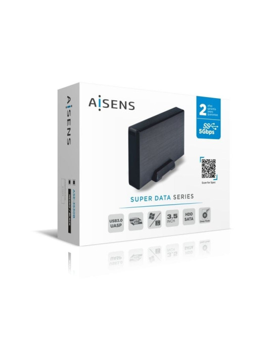 Caja Externa para Disco Duro de 3.5" Aisens ASE-3530B/ USB 3.1