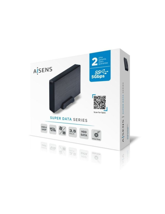 Caja Externa para Disco Duro de 3.5" Aisens ASE-3530B/ USB 3.1