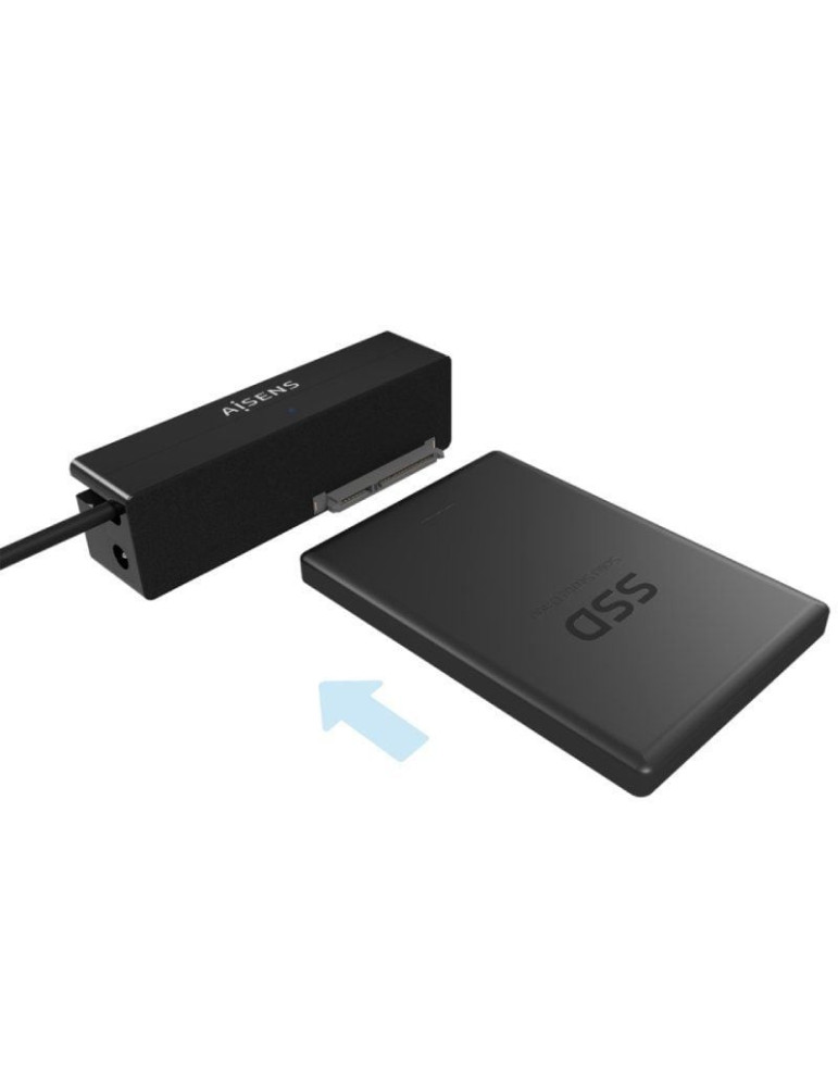 Adaptador para Discos Duros 2.5"/3.5" Aisens ASE-35C02B/ USB Tipo-C - SATA/ con Alimentador