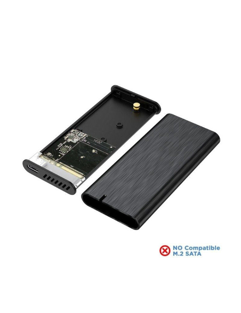 Caja Externa para Disco SSD M.2 NVMe Aisens ASM2-008B/ USB 3.2 Gen2/ Sin Tornillos