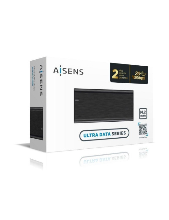 Caja Externa para Disco SSD M.2 NVMe Aisens ASM2-008B/ USB 3.2 Gen2/ Sin Tornillos