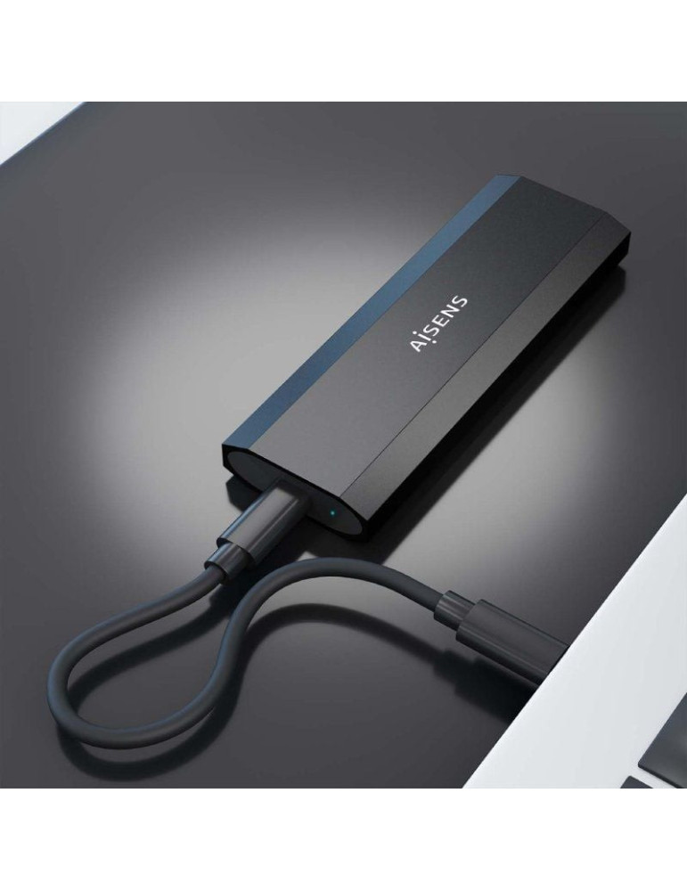 Caja Externa para Disco SSD M.2 NVMe Aisens ASM2-028B/ USB 3.2/ Sin tornillos