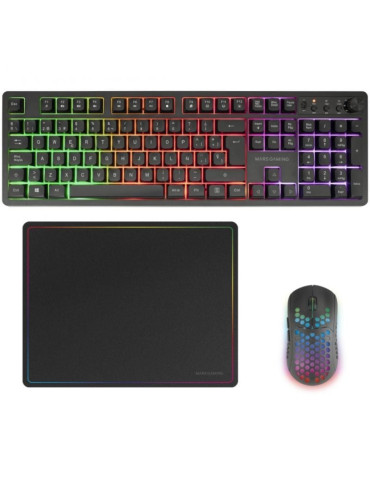 Pack Gaming Mars Gaming MCPWX/ Teclado Inalámbrico + Ratón Inalámbrico + Alfombrilla