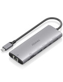 Docking USB Tipo-C Aisens ASUC-7P032-GR/ 1xHDMI 4K/ 1xUSB/ 2xUSB Tipo-C/ 1xRJ45/ 1xLector Tarjetas/ Gris