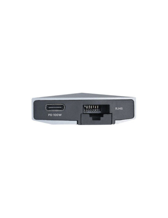 Docking USB Tipo-C Aisens ASUC-9P001-GR/ 1xHDMI 4K/ 3xUSB/ 1xRJ45/ 1xAudio/ 1xLector Tarjetas / 1xUSB Tipo-C PD/ Gris