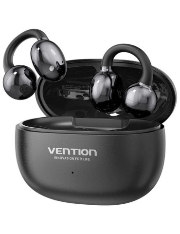 Auriculares Bluetooth Vention Echo Clip A11 Pro con estuche de carga/ Autonomía 6h/ Negro