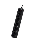 Regleta con interruptor Cyberpower B0520SC0-DE/ 5 Tomas de corriente/ Cable 1.8m/ Negra