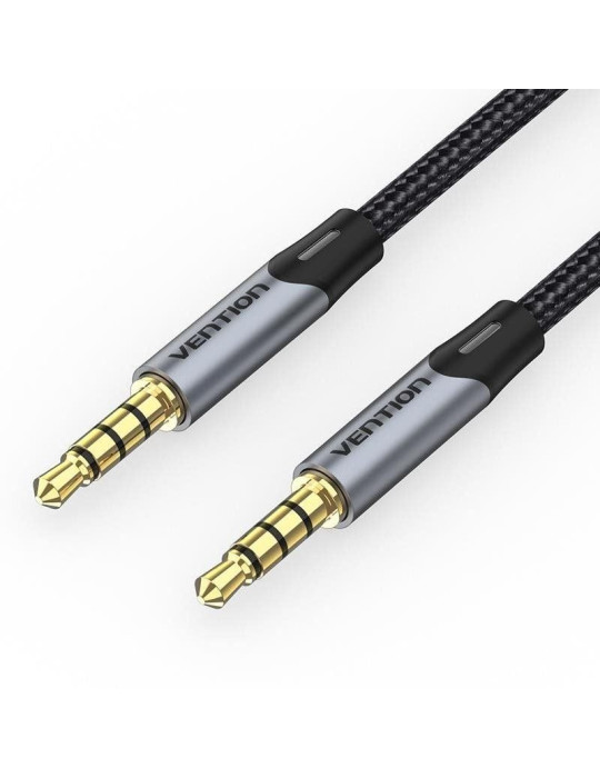 Cable Estéreo Vention BAQHH/ Jack 3.5 Macho - Jack 3.5 Macho/ 2m/ Gris