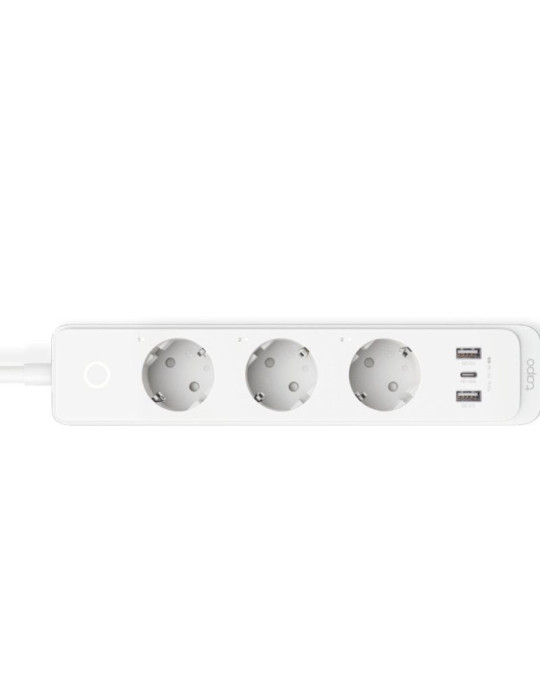 Regleta Inteligente TP-Link Tapo P300/ 3 Tomas de corriente/ 2 USB Tipo-A/ 1 USB Tipo-C/ WiFi/ Blanca